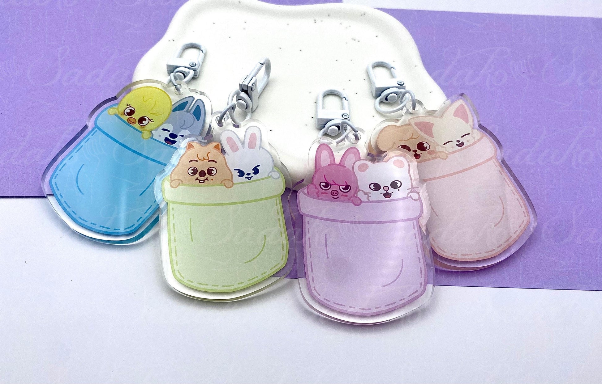 Couple SKZOO in a pocket Keychain, Stray Kids