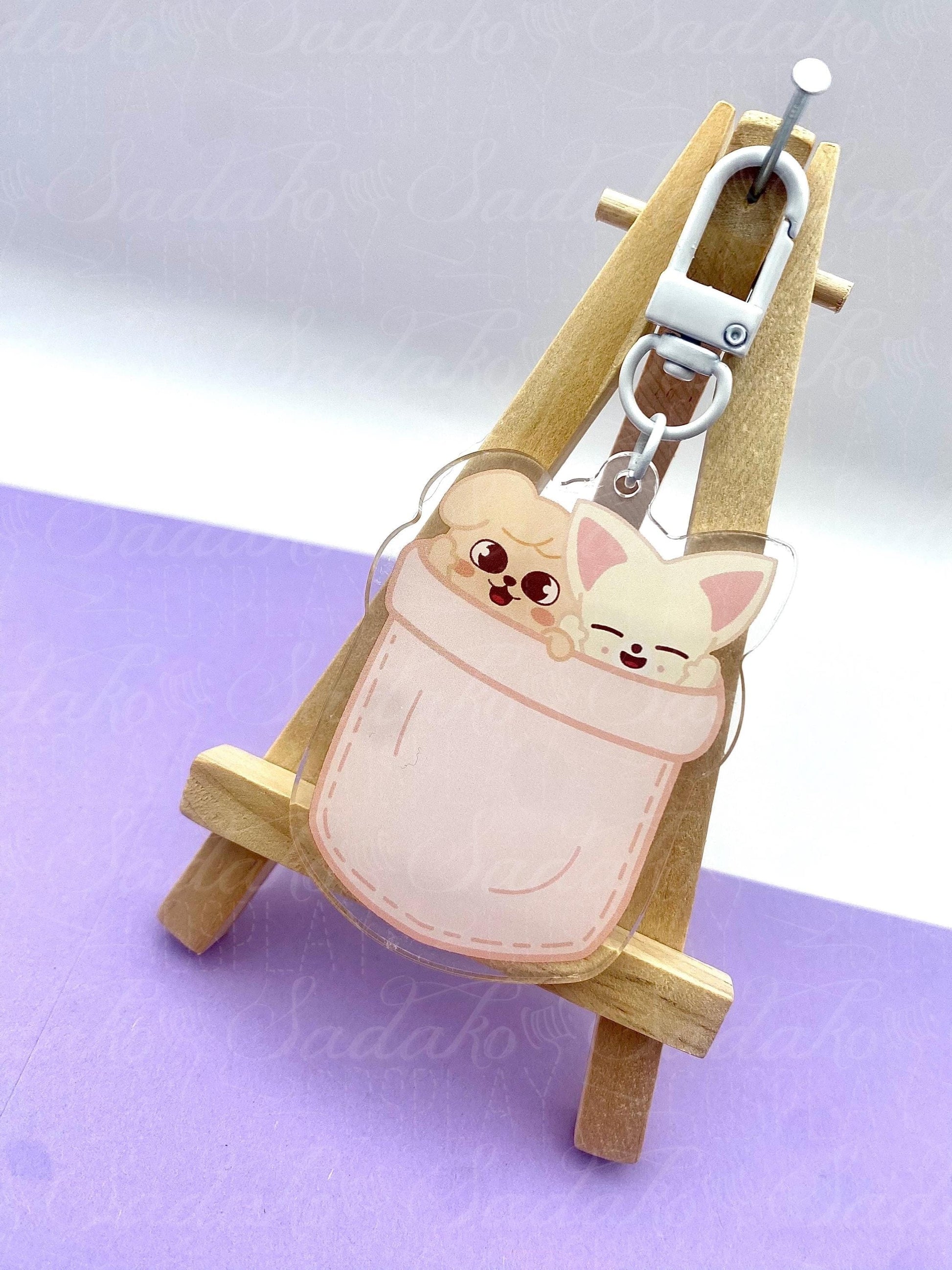 Couple SKZOO in a pocket Keychain, Stray Kids