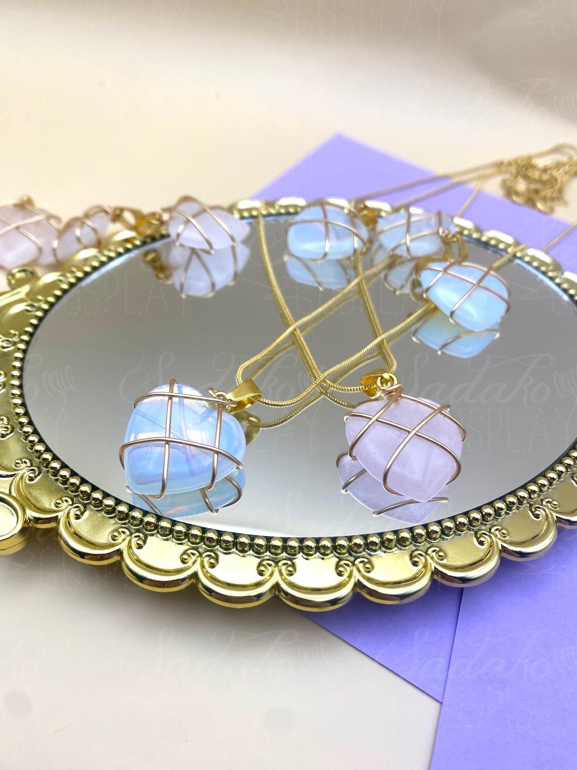 Diamantschloss inspirierte Herz Halskette