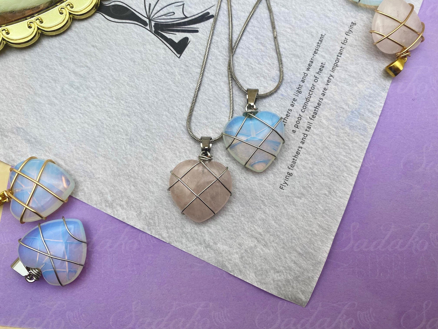 Diamantschloss inspirierte Herz Halskette