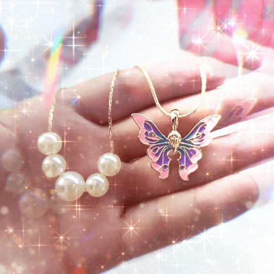 Fairytopia Elina Schmetterling Halskette mit Perlen - Classic Version