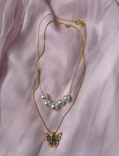Fairytopia Elina Schmetterling Halskette mit Perlen - Classic Version