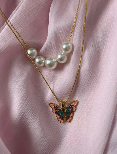 Fairytopia Elina Schmetterling Halskette mit Perlen - Classic Version