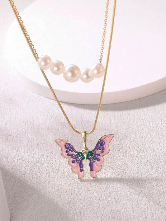 Fairytopia Elina Schmetterling Halskette mit Perlen - Classic Version