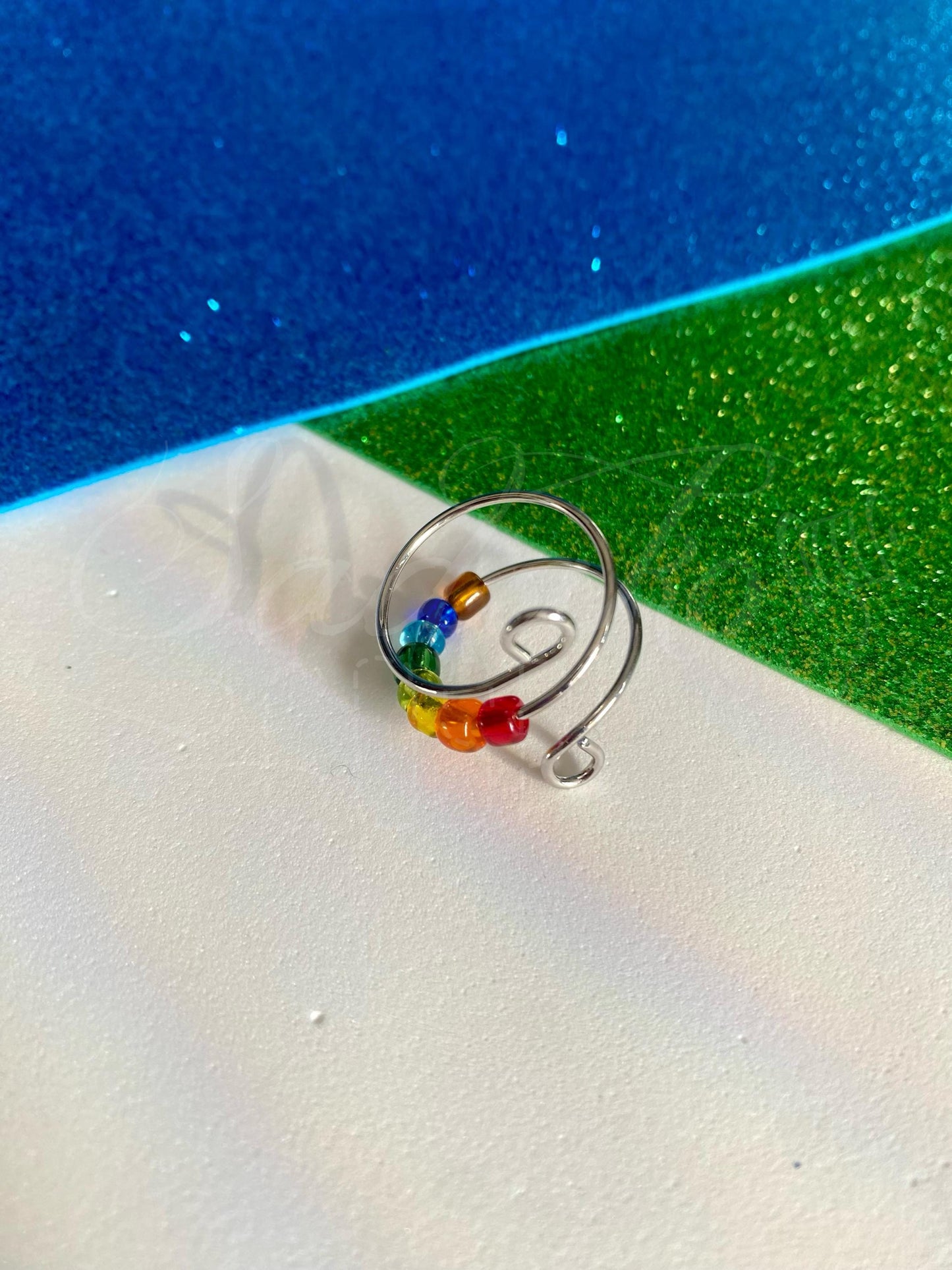 Fidget Ring mit Regenbogen Farben