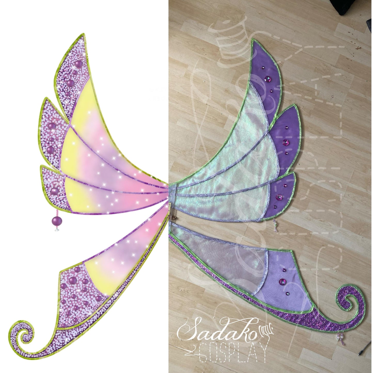 DIGITAL PATTERN - Tecna Enchantix Flügel (Winx Club) - Cosplay, Kostüm, A4 & US Letter