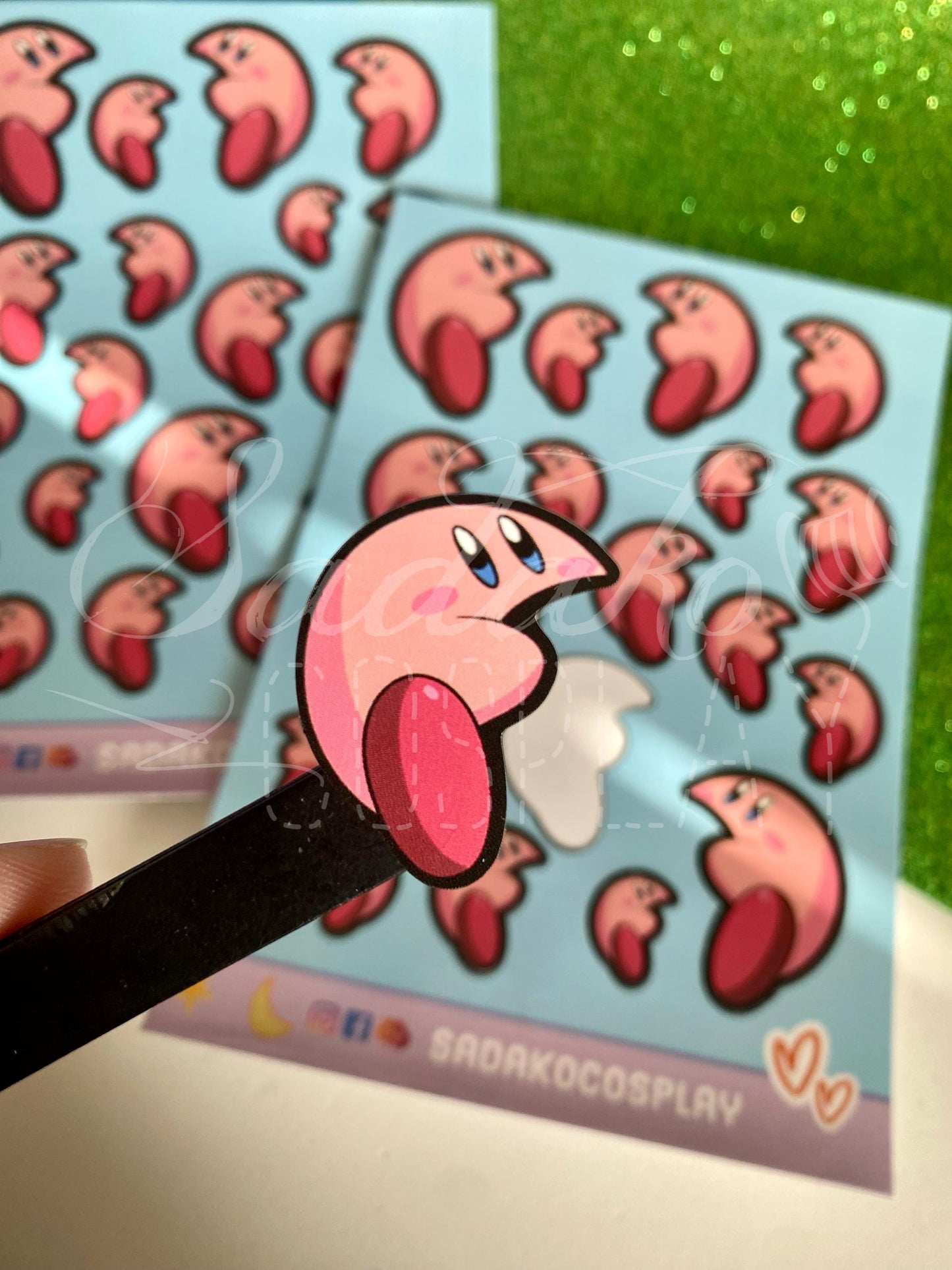 K-Pop Photocard Sticker Sheet - Nom Kirby