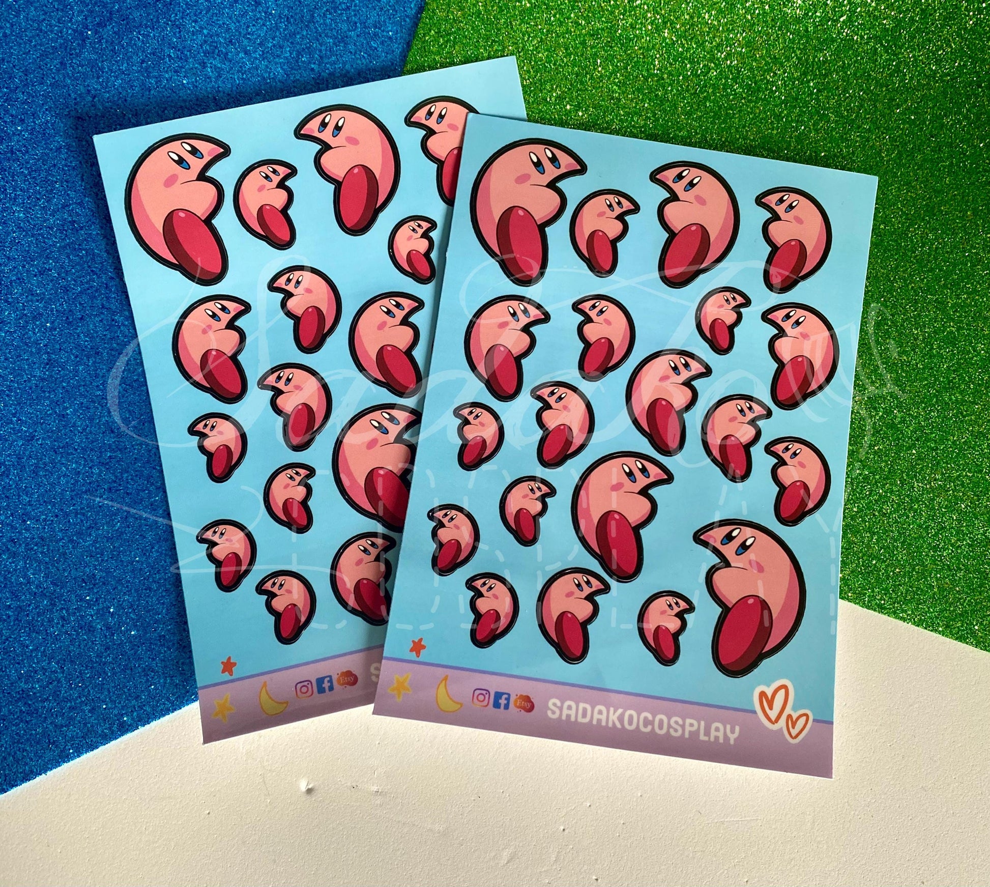 K-Pop Photocard Sticker Sheet - Nom Kirby