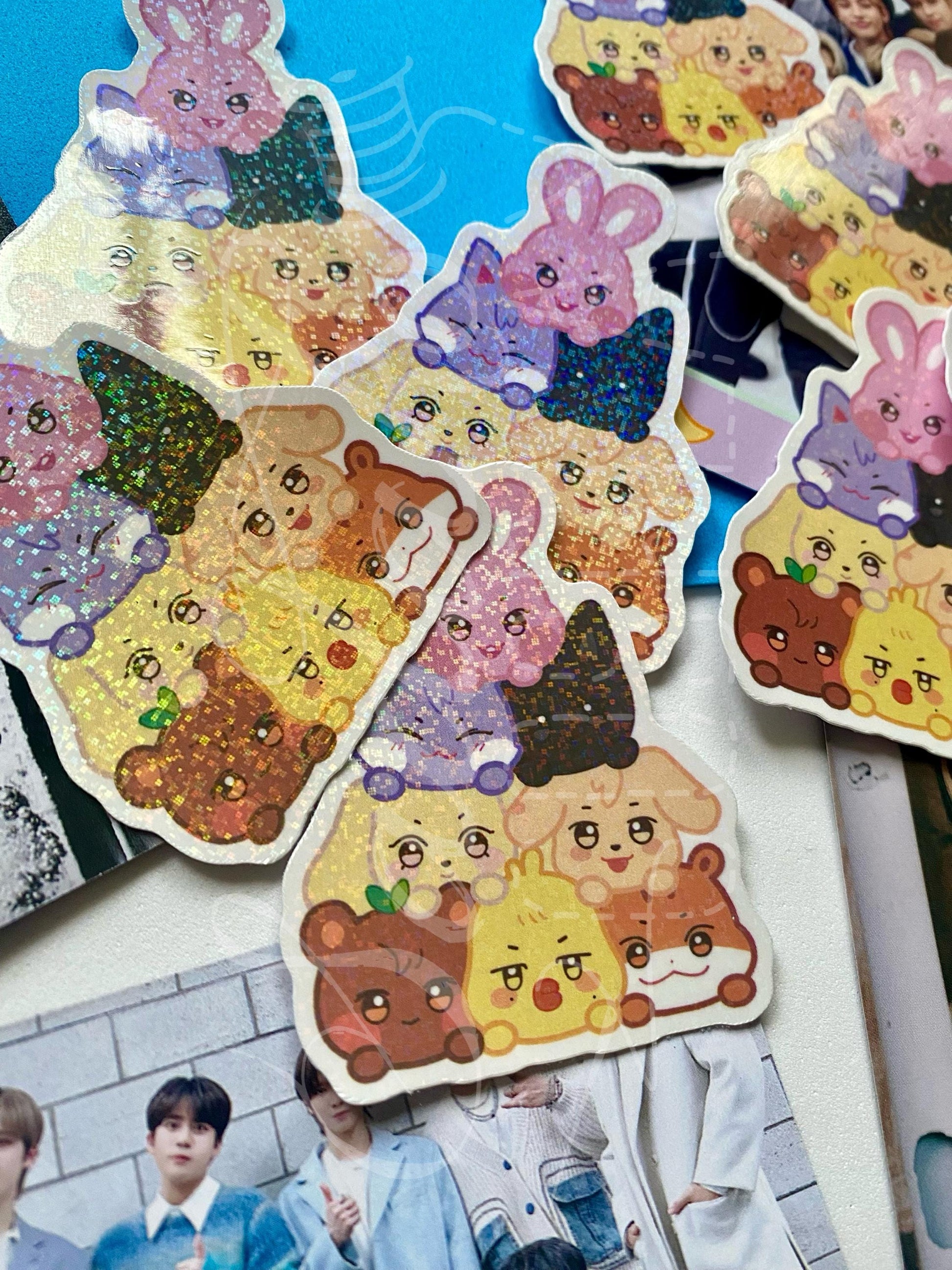 Ateez Aniteez Pile Glitzer-Sticker