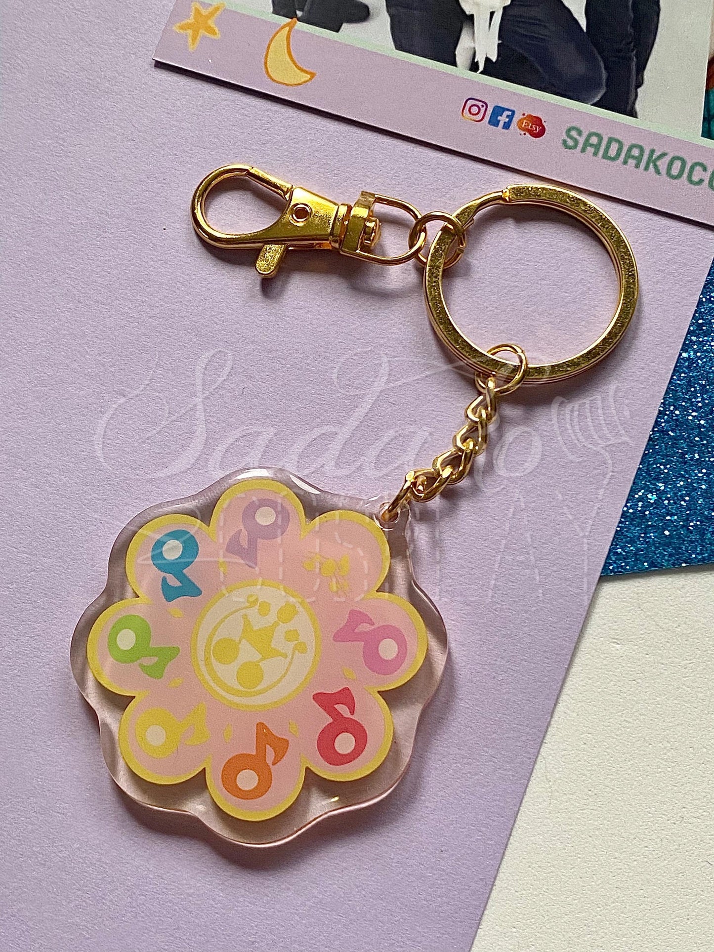 Ojamajo Doremi Rhytm Tap Epoxy Acryl Schlüsselanhänger, key chain Schlüssel Anhänger