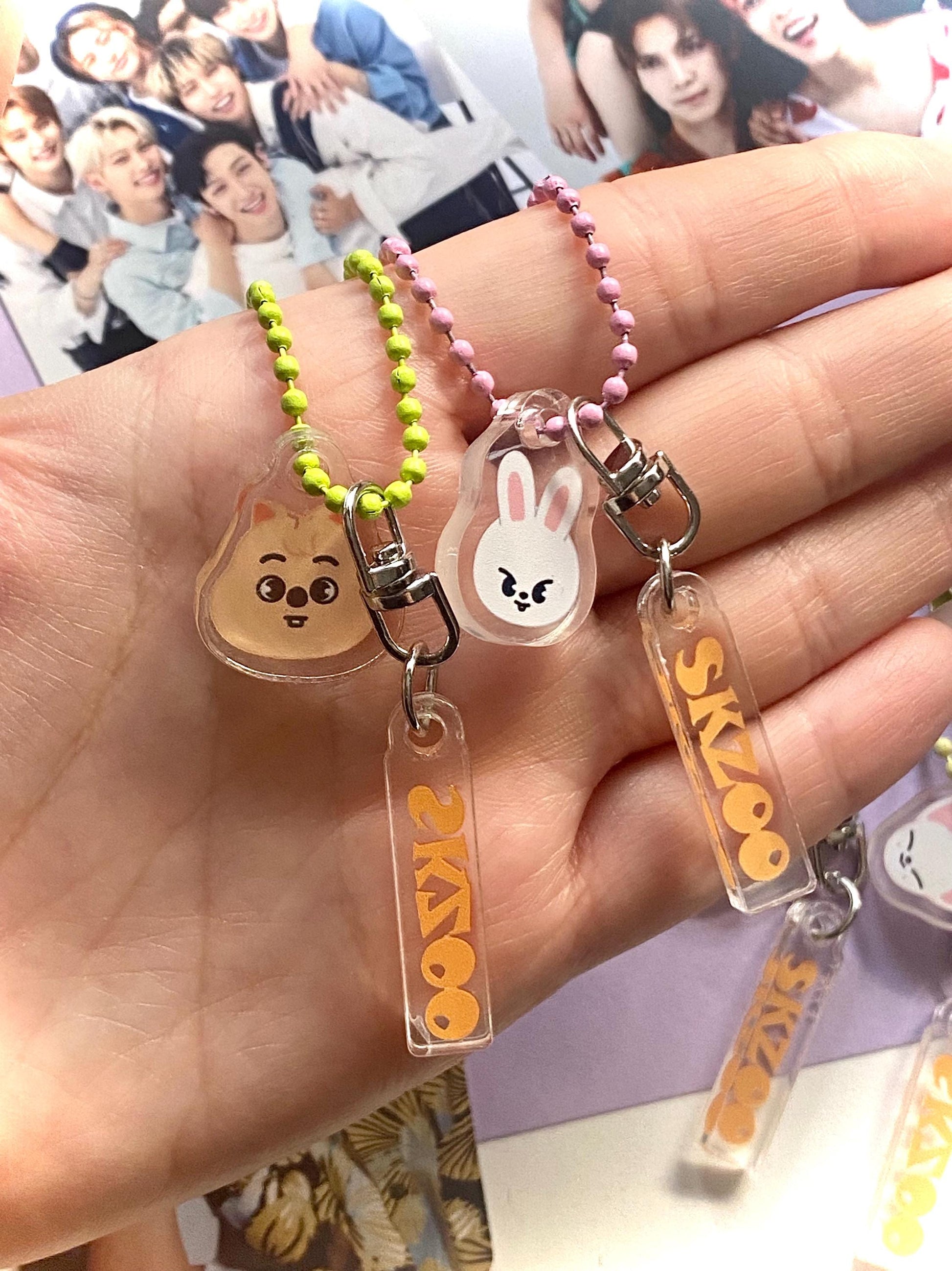 SKZOO Mini Chibi Keychain, Stray Kids Acryl Anhänger, K-Pop Atiny Schlüssel Anhänger