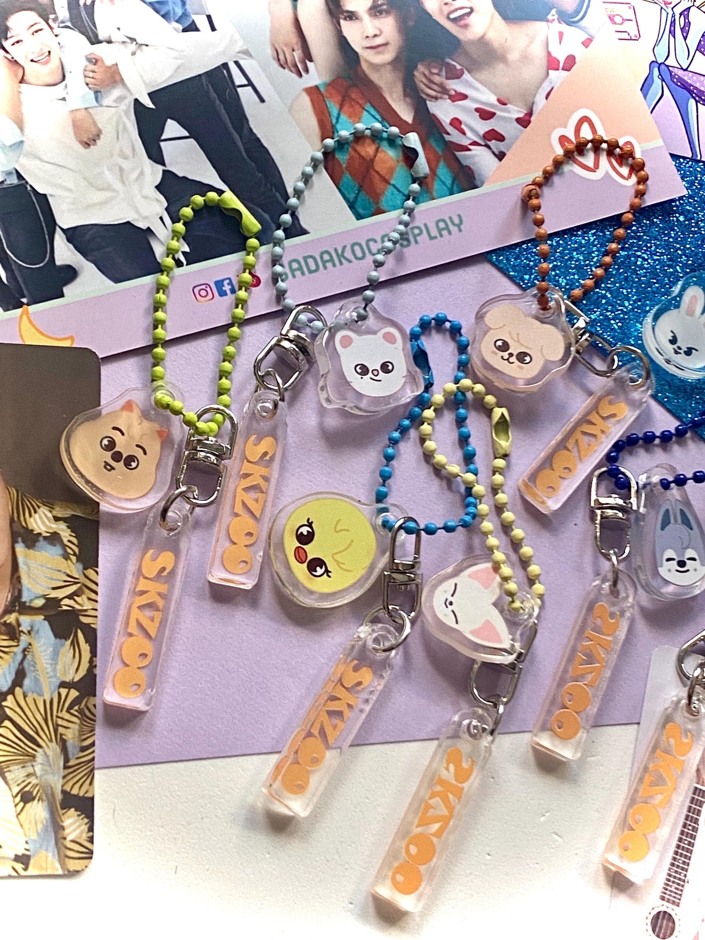 SKZOO Mini Chibi Keychain, Stray Kids Acryl Anhänger, K-Pop Atiny Schlüssel Anhänger