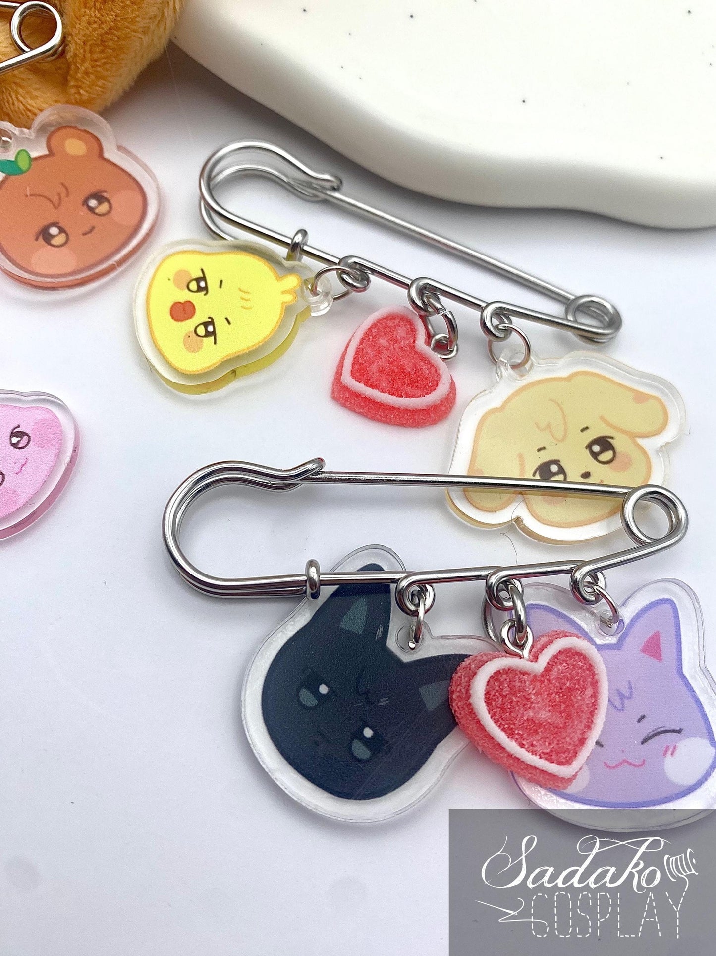 Aniteez Brosche Pin Mix & Match couple, ATEEZ Anhänger Anstecknadel Chibi, K-Pop SKZ Stay