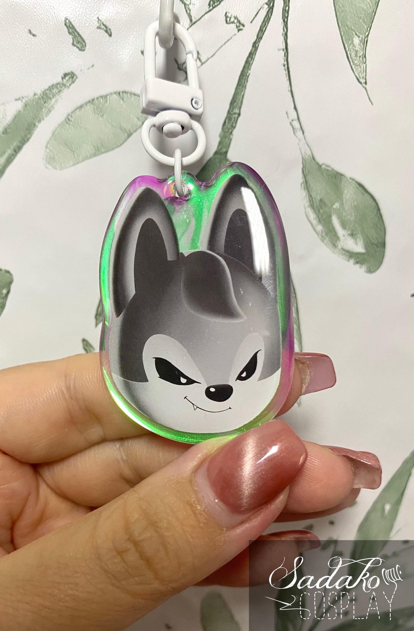 Evil SKZOO Holo laser Keychain, Stray Kids K-Pop holographischer Schlüssel Anhänger