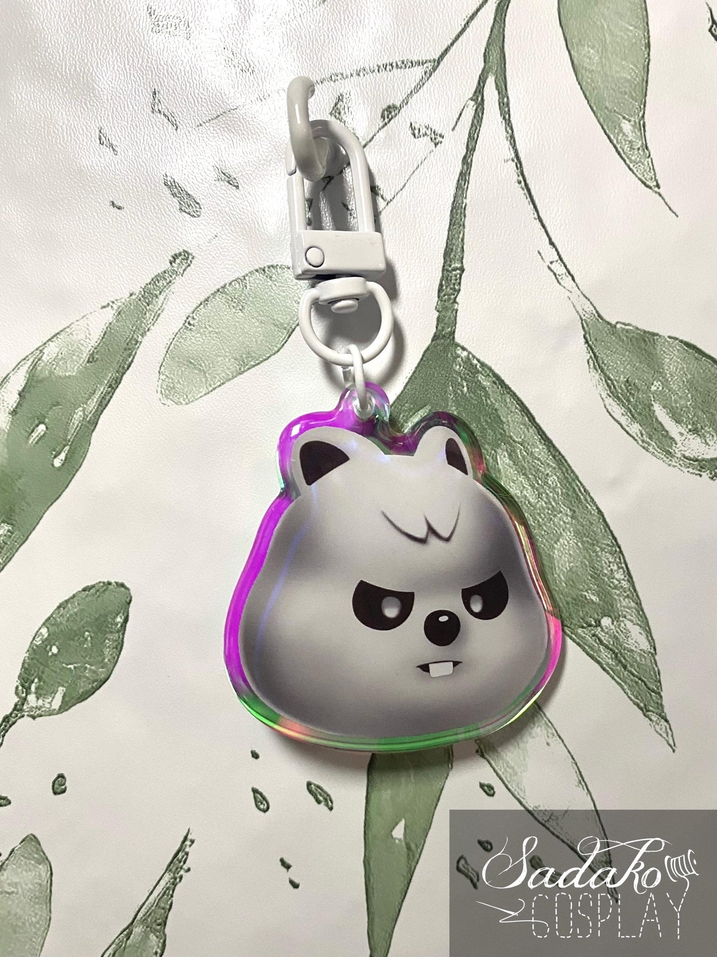 Evil SKZOO Holo laser Keychain, Stray Kids K-Pop holographischer Schlüssel Anhänger