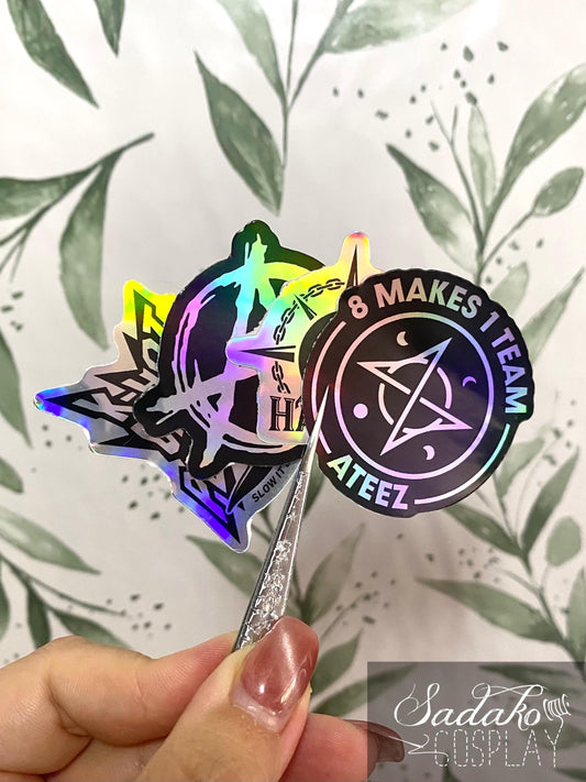 ATEEZ inspirierte Vinyl Holo-Sticker