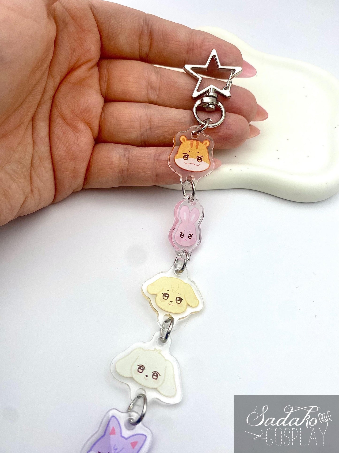 PREORDER ATEEZ Aniteez hängender Acryl Keychain Chibi, K-Pop Atiny Schlüssel Anhänger