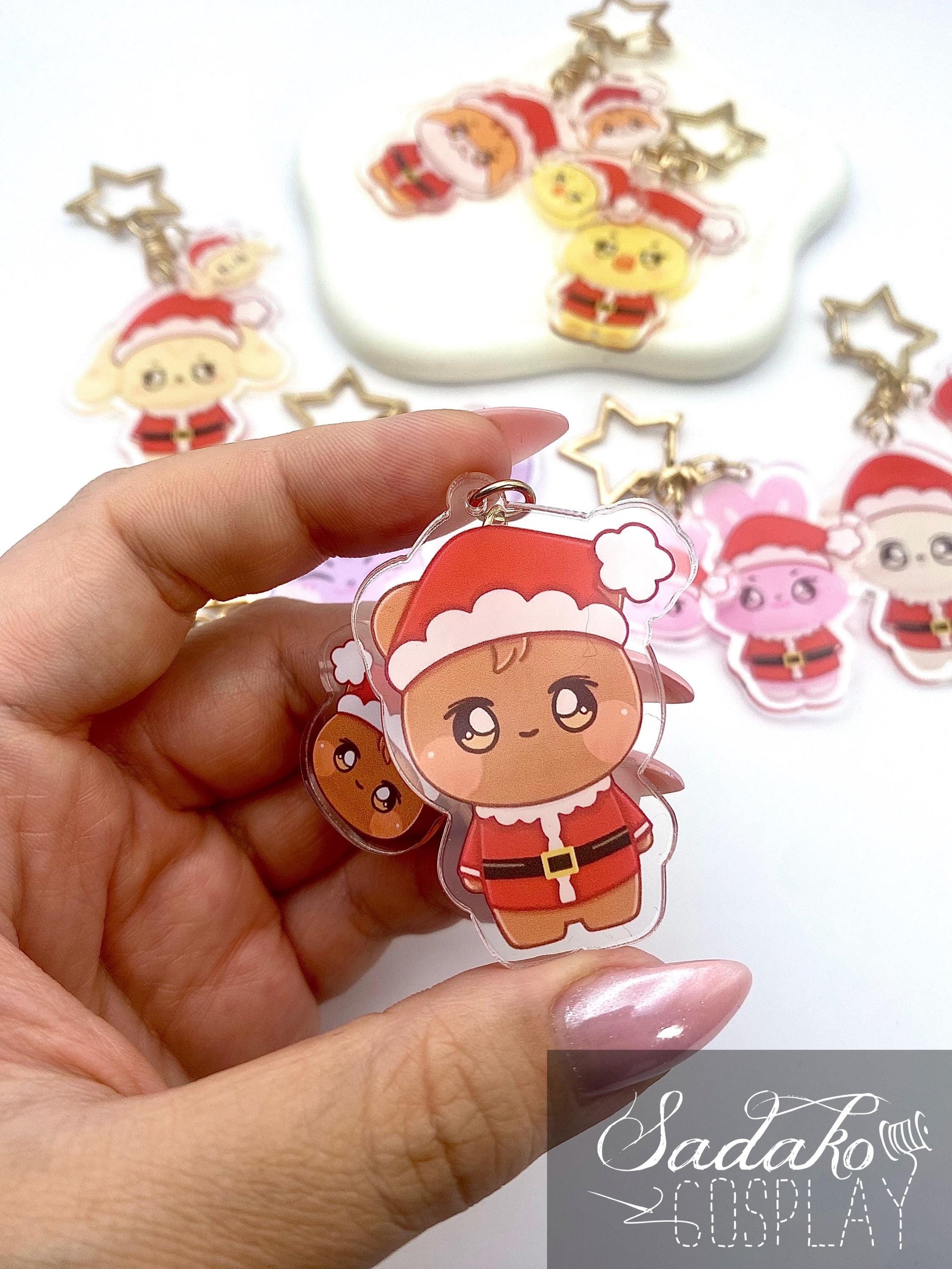 Weihnachten Aniteez Acryl Keychain, Ateez Schlüssel Anhänger für Atiny