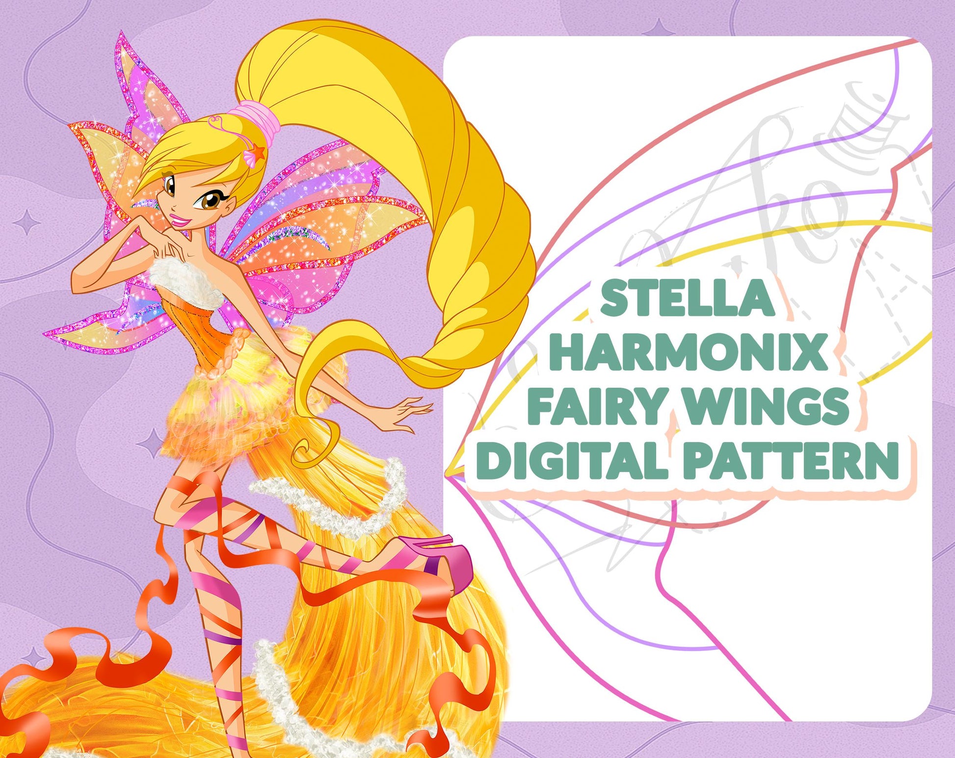 DIGITAL PATTERN - Stella Harmonix Flügel (Winx Club) - Cosplay, Kostüm, A4 & US Letter