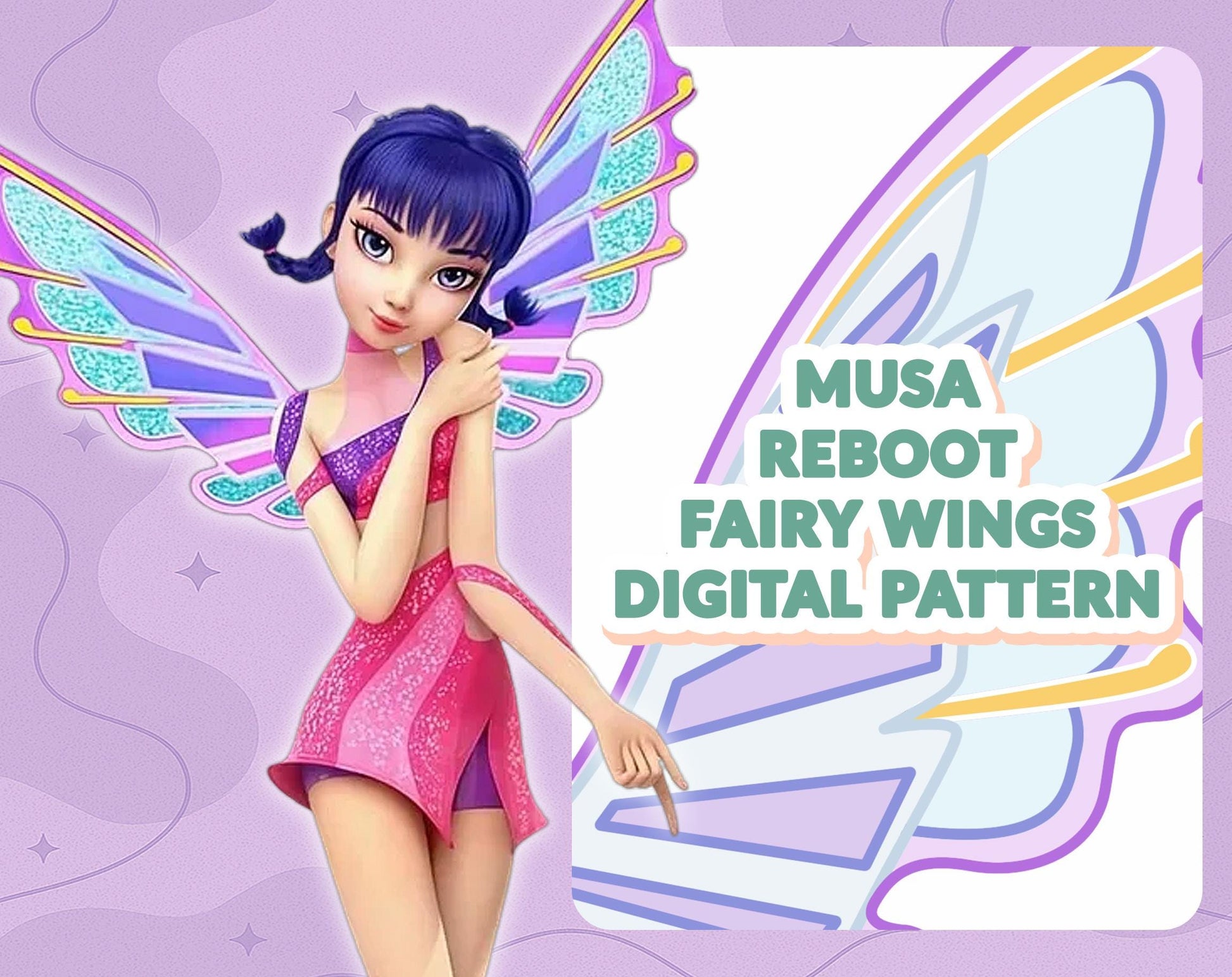 DIGITAL PATTERN - Musa Reboot Flügel (Winx Club) - Cosplay, Kostüm, A4 & US Letter