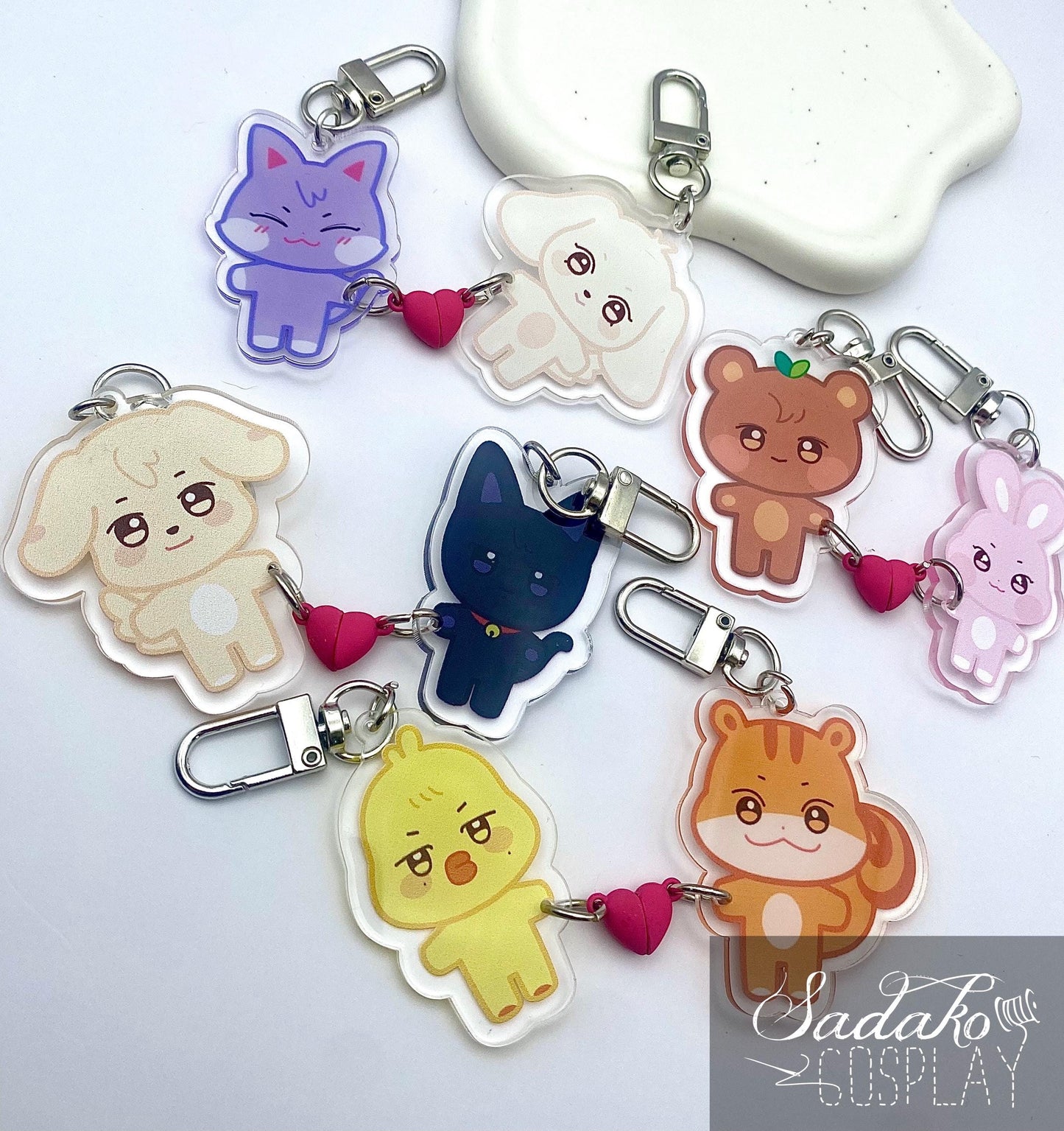 Aniteez Magnet Keychain, Magnet Paar Anhänger