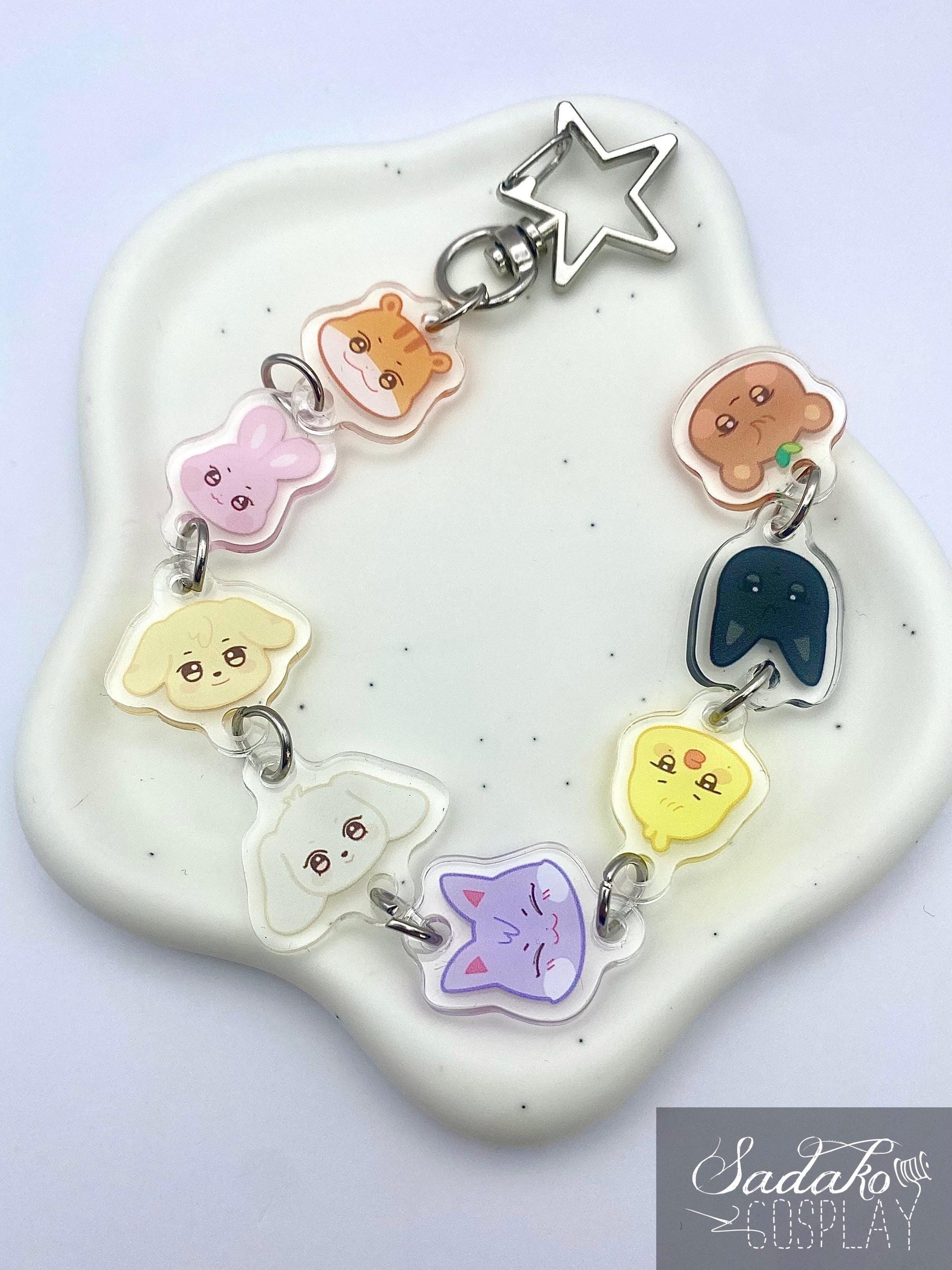 PREORDER ATEEZ Aniteez hängender Acryl Keychain Chibi, K-Pop Atiny Schlüssel Anhänger