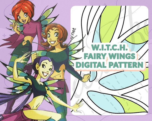 DIGITAL PATTERN - W.I.T.C.H. Flügel - Cosplay, Kostüm, A4 & US Letter