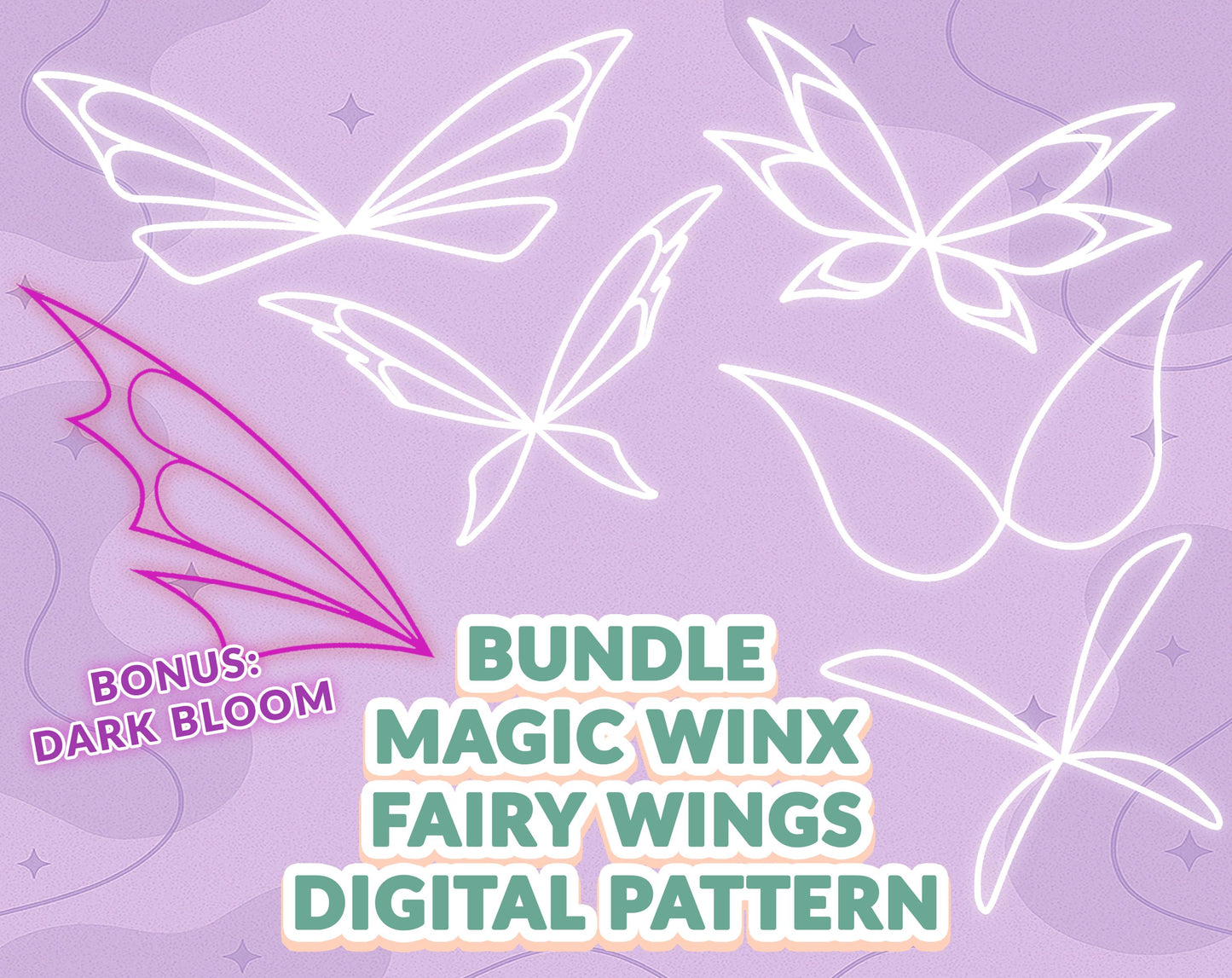 DIGITAL PATTERN - Magic Winx Flügel (Winx Club) - Cosplay, Kostüm, A4 & US Letter