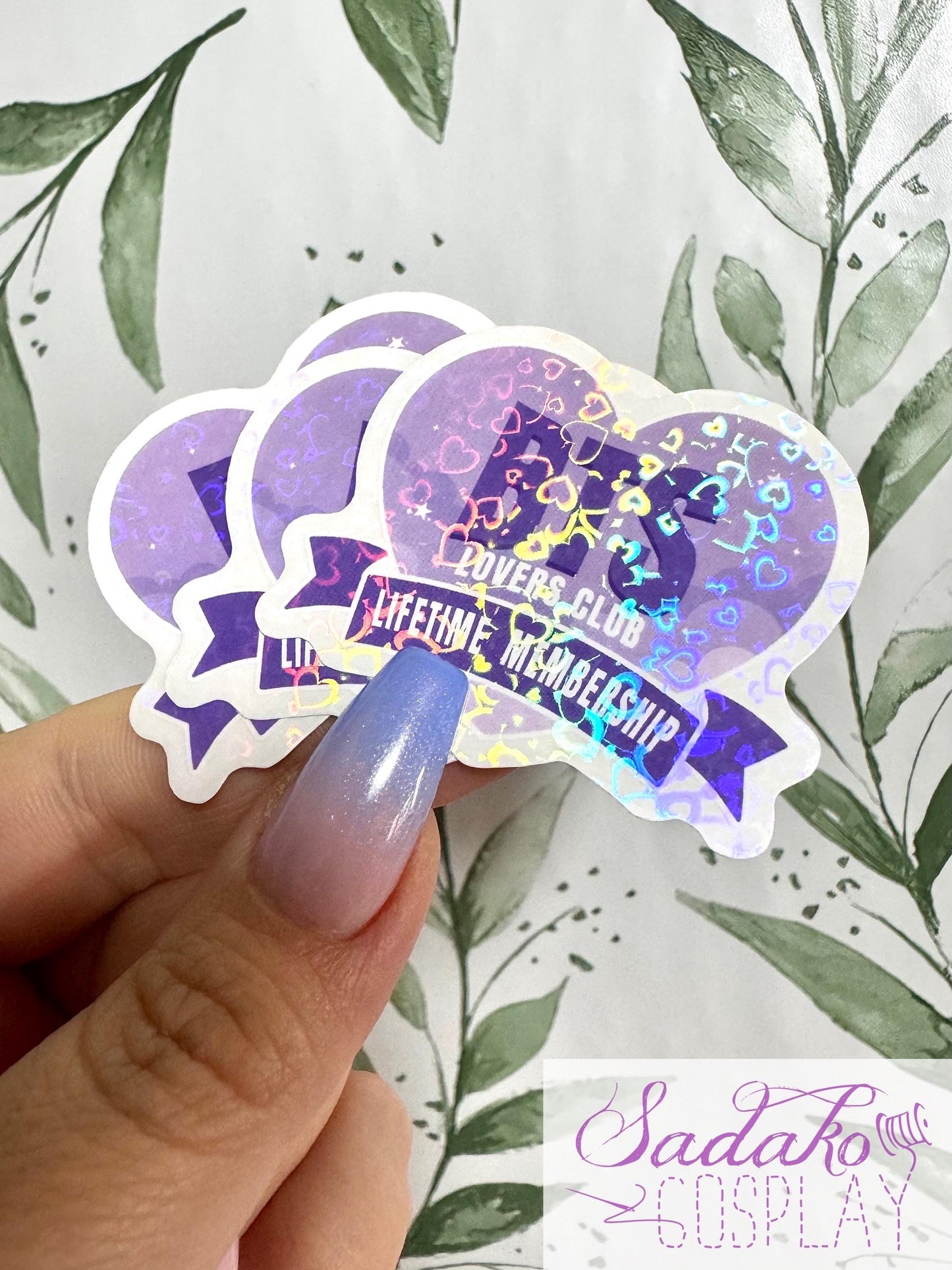 BTS Lovers Club transparenter Sticker - wasserfester Holo-Aufkleber