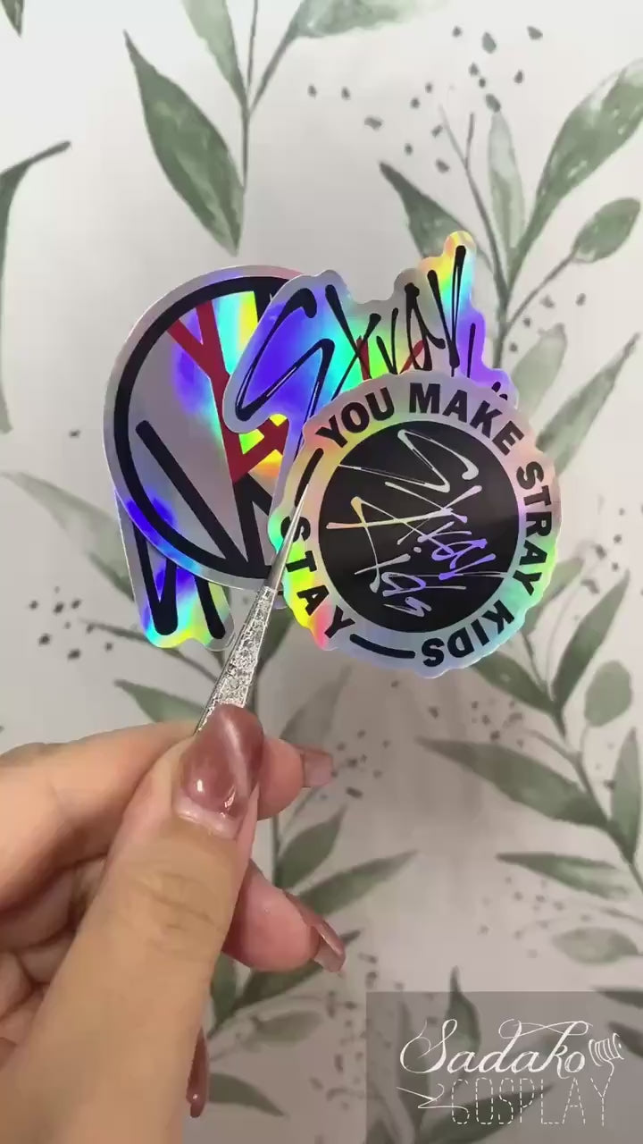 Stray Kids inspirierte Holo-Sticker, K-Pop SKZ Stay, wasserfest Hologramm Regenbogen