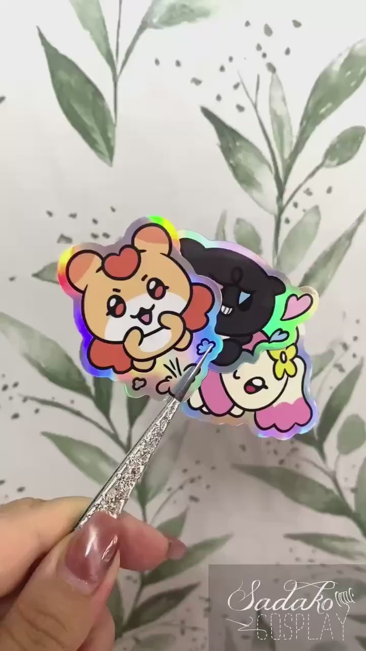 ATEEZ Mighteez inspirierte Holo-Sticker, K-Pop Atiny, wasserfest Hologramm Regenbogen