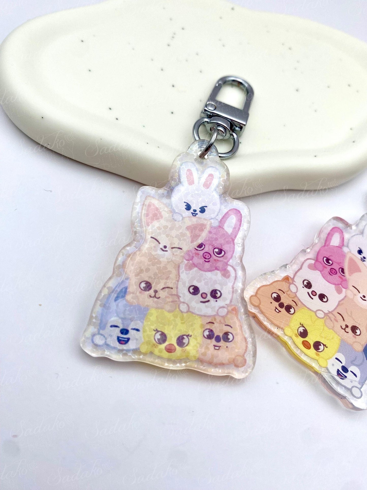Skzoo Pile Glitzer Keychain