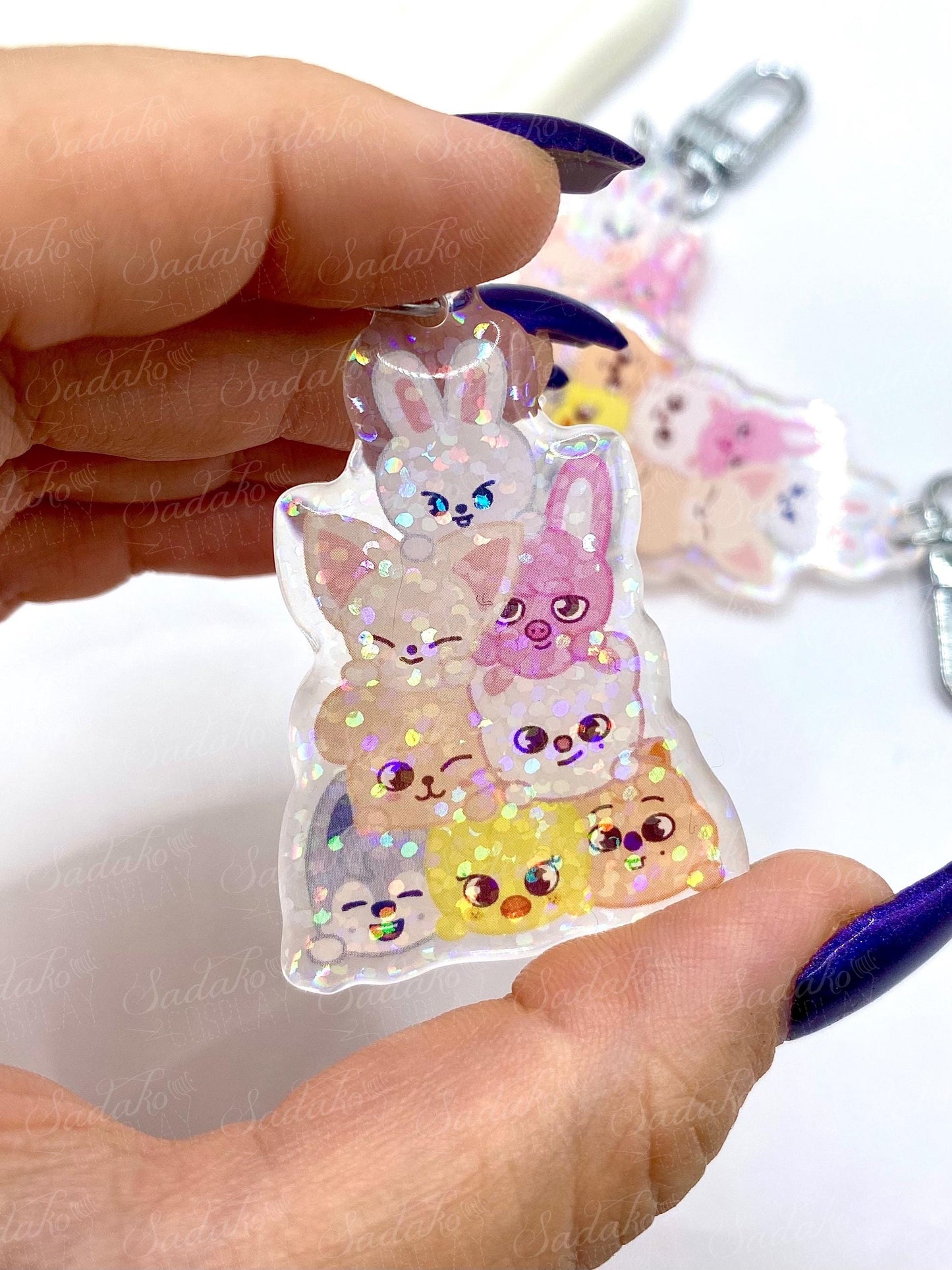 Skzoo Pile Glitzer Keychain