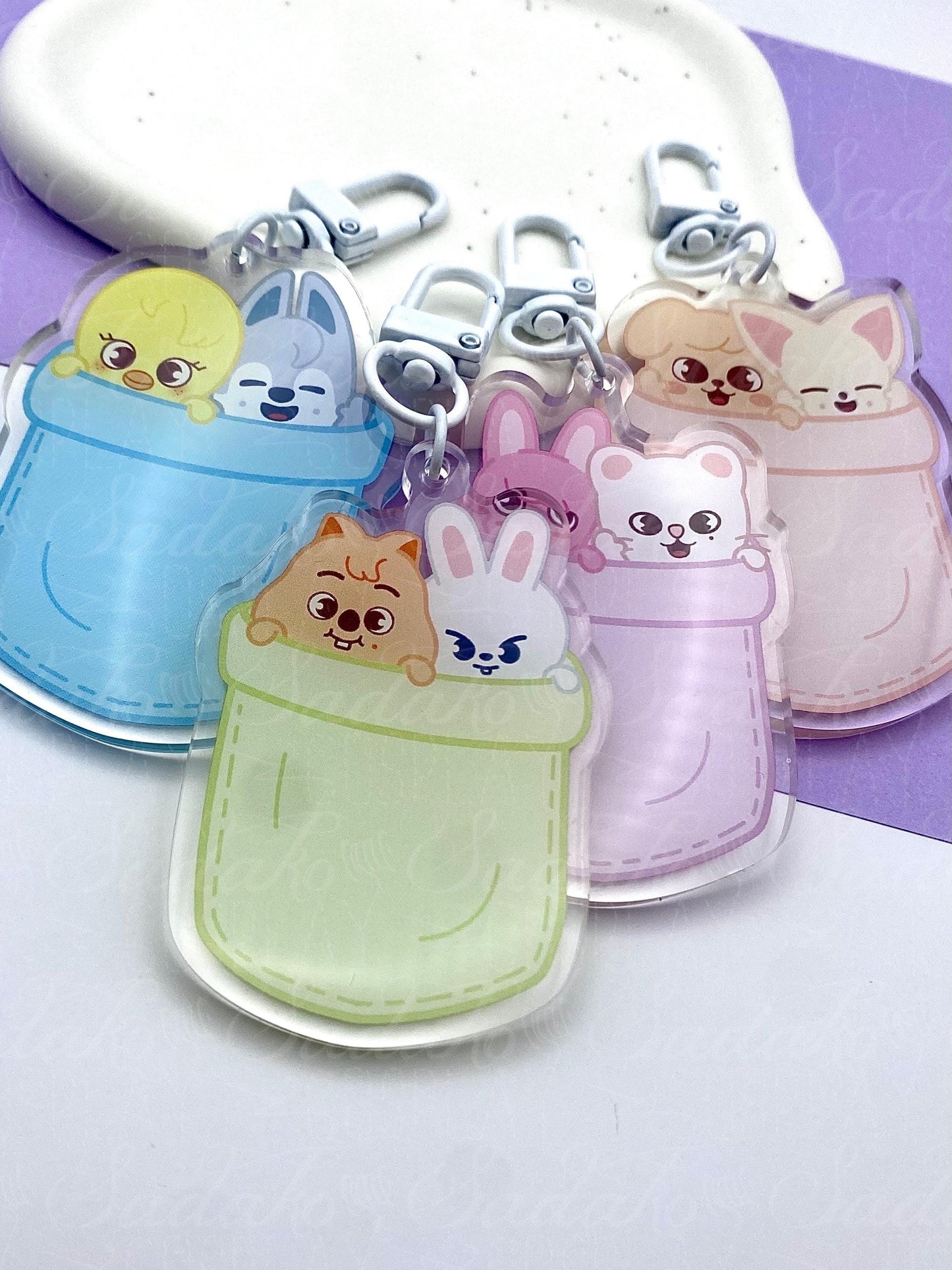 Couple SKZOO in a pocket Keychain, Stray Kids