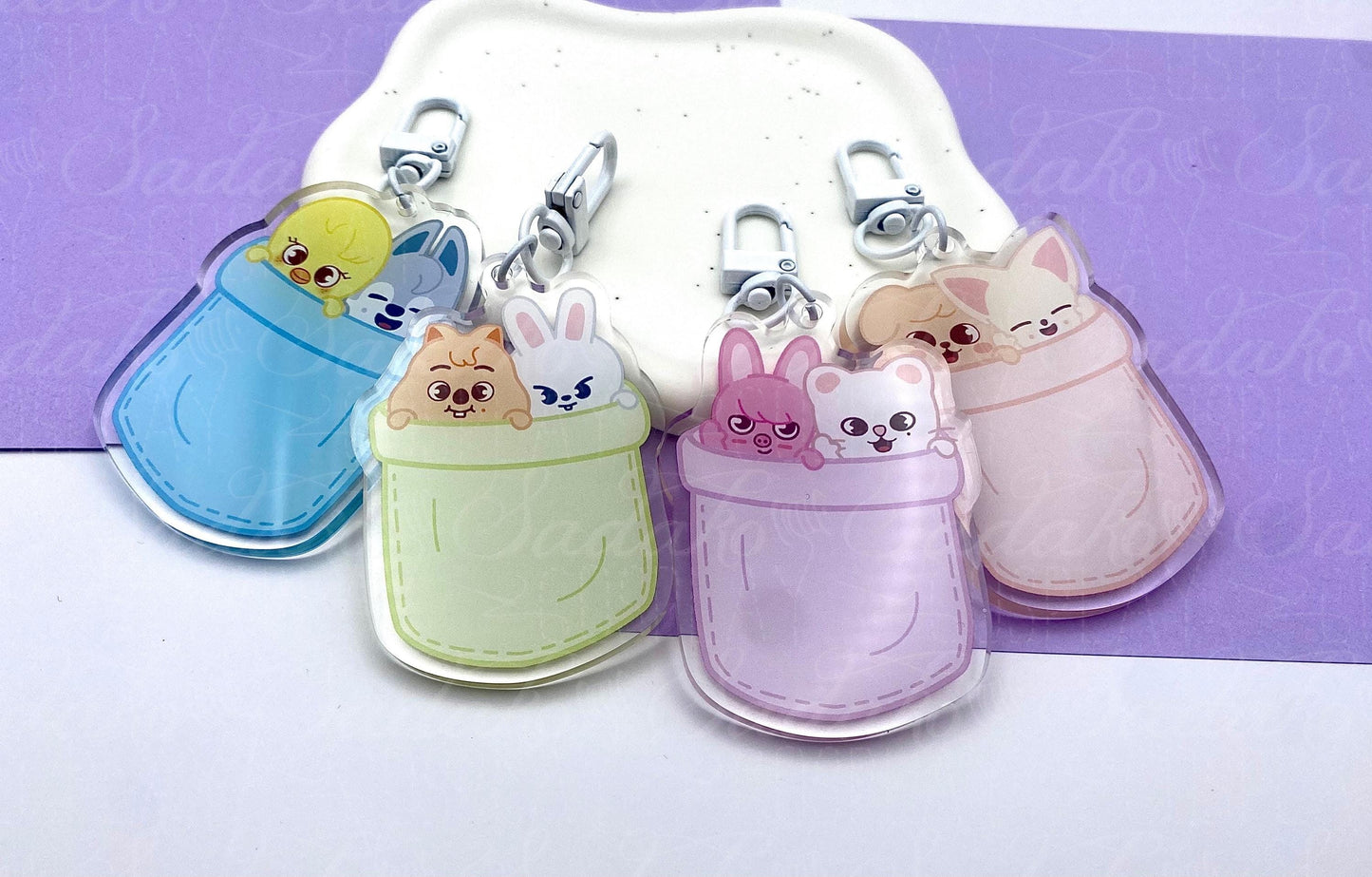 Couple SKZOO in a pocket Keychain, Stray Kids