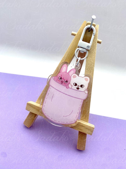 Couple SKZOO in a pocket Keychain, Stray Kids