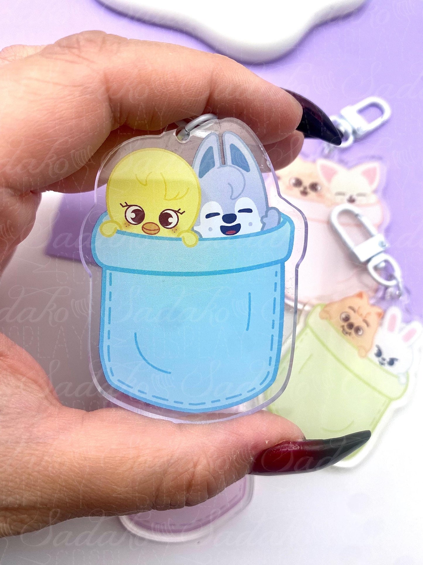 Couple SKZOO in a pocket Keychain, Stray Kids