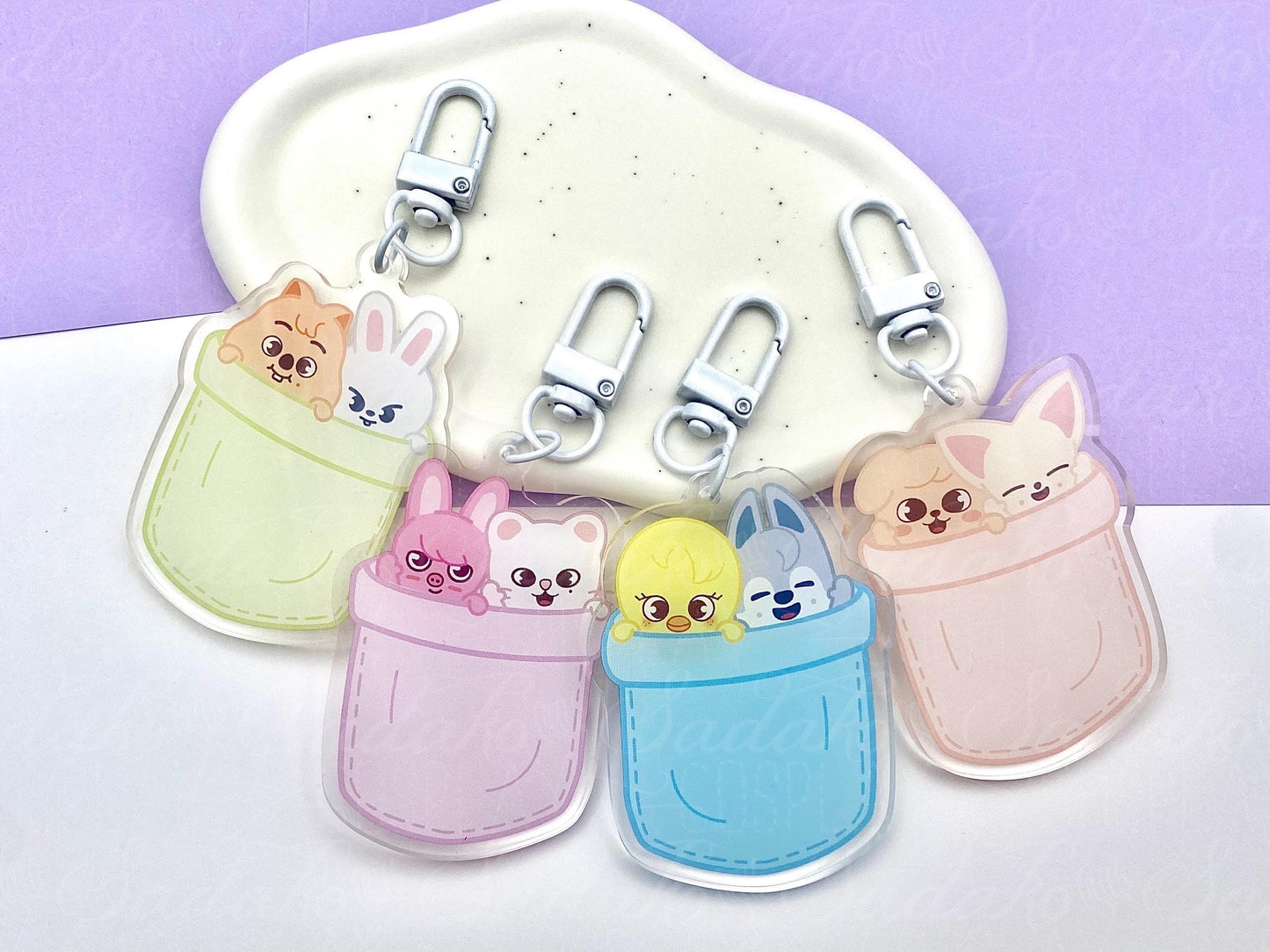 Couple SKZOO in a pocket Keychain, Stray Kids