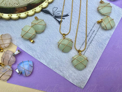 Diamantschloss inspirierte Herz Halskette