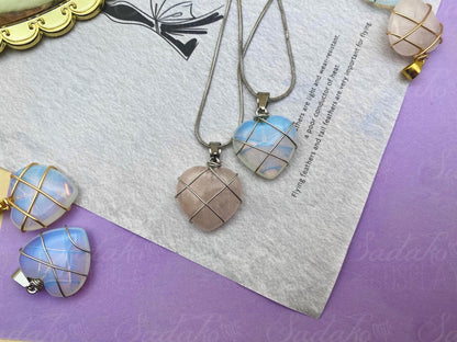 Diamantschloss inspirierte Herz Halskette