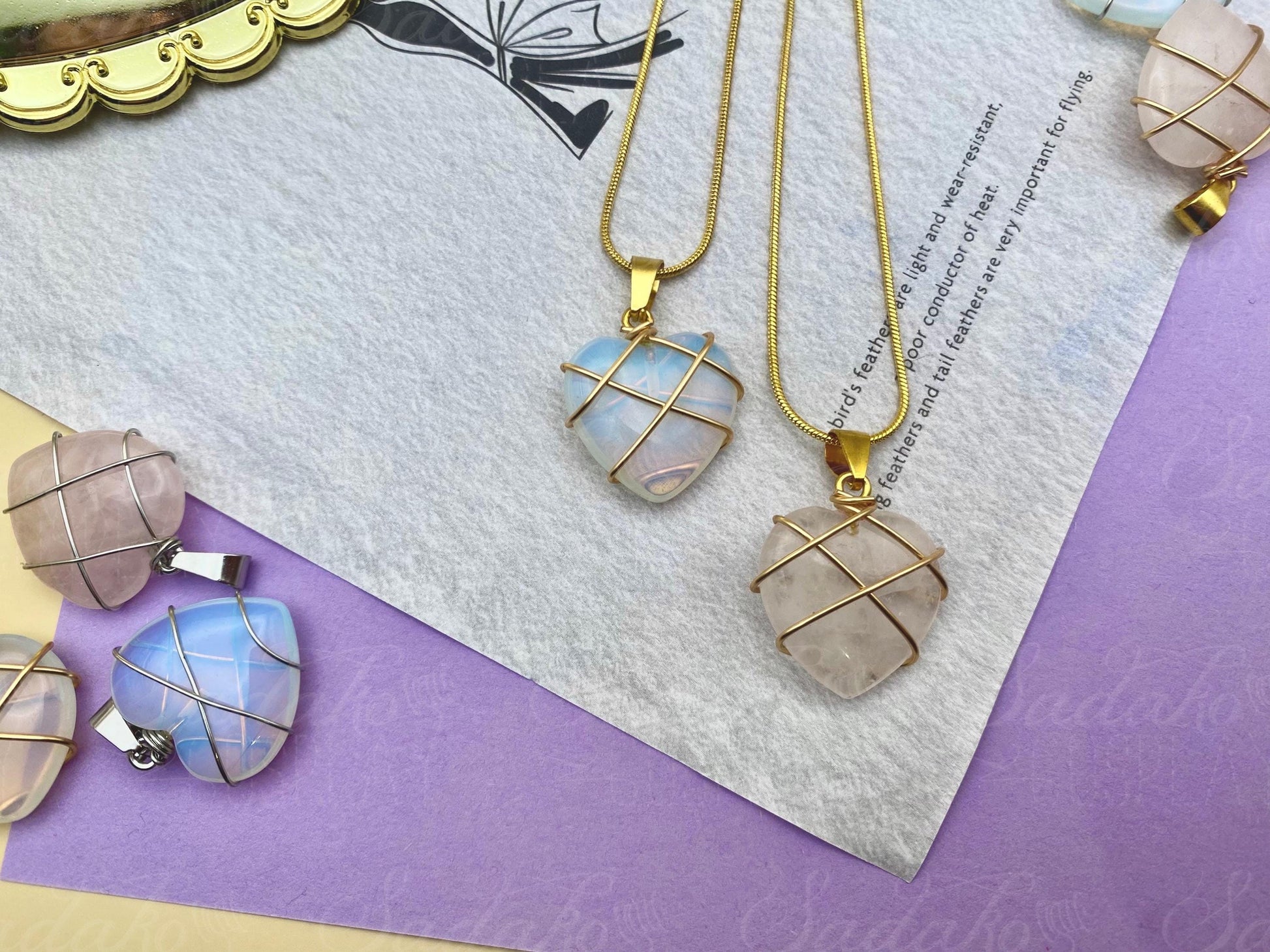 Diamantschloss inspirierte Herz Halskette