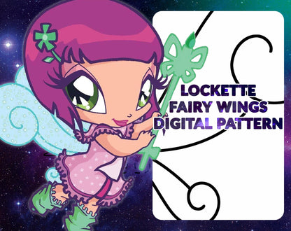 DIGITAL PATTERN - 6er Set Pixie Flügel (Winx Club) - Cosplay, Kostüm, A4 & US Letter