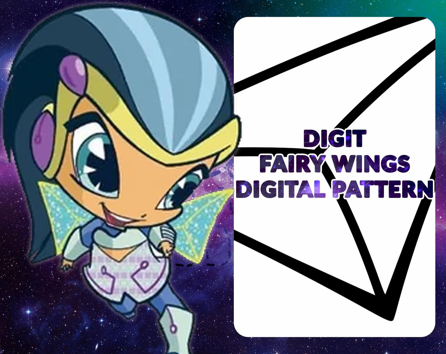 DIGITAL PATTERN - 6er Set Pixie Flügel (Winx Club) - Cosplay, Kostüm, A4 & US Letter