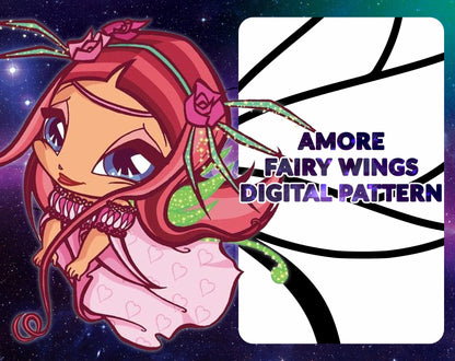 DIGITAL PATTERN - Amore Pixie Flügel (Winx Club) - Cosplay, Kostüm, A4 & US Letter
