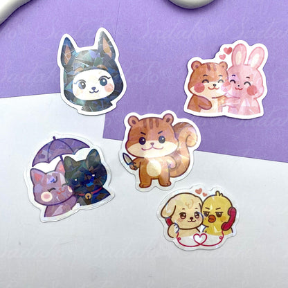 Don't fck with JJOONGrami - Hongjoong Aniteez Vinyl holographische Sticker