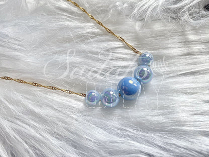 Elina Schmetterling Halskette mit künstlichen Perlen