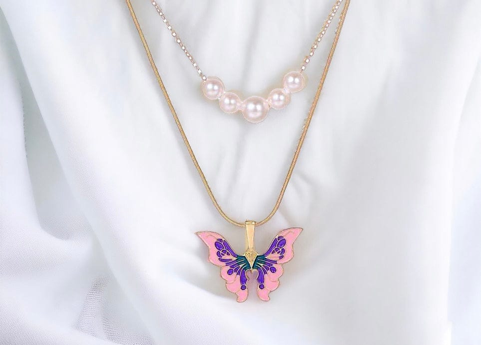 Fairytopia Elina Schmetterling Halskette mit Perlen - Classic Version