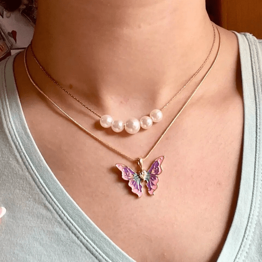 Fairytopia Elina Schmetterling Halskette mit Perlen - Classic Version