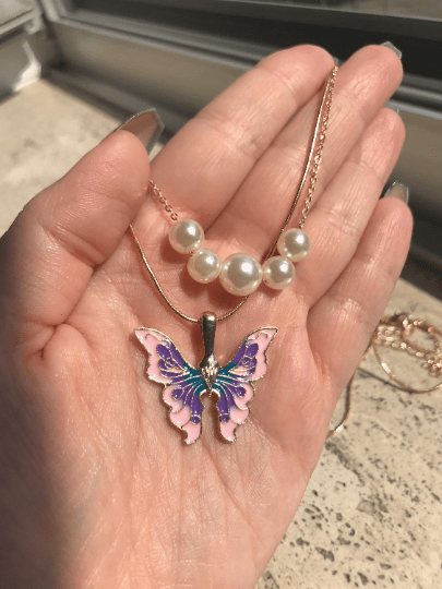 Fairytopia Elina Schmetterling Halskette mit Perlen - Classic Version