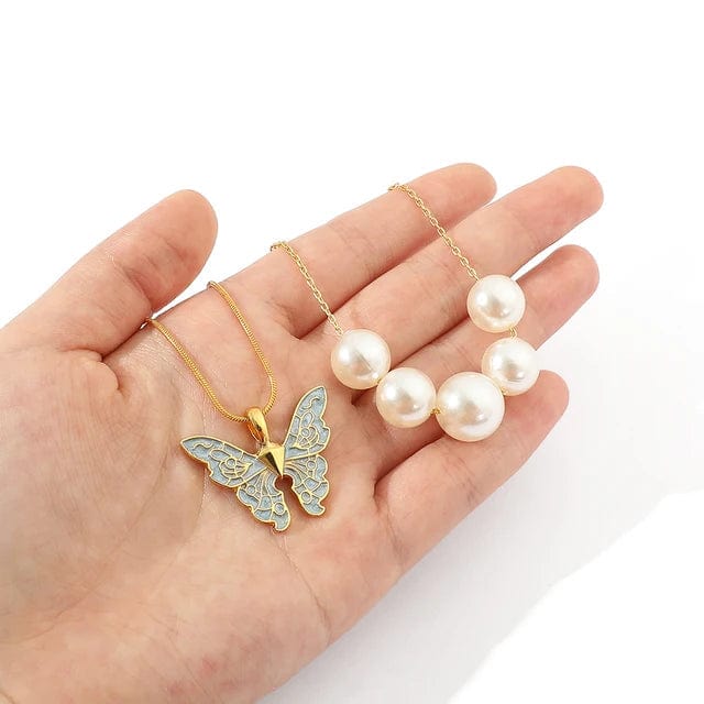 Fairytopia Elina Schmetterling Halskette mit Perlen - Mini Version